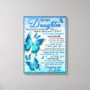 Inside This Blanket There Is Piece Mum To Daughter Canvas Print