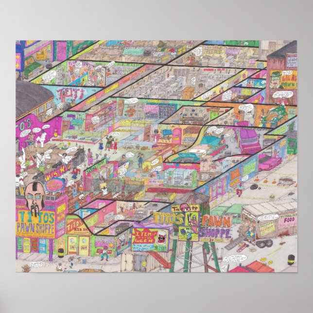 Inside Tito's Pawn Shoppe Poster (Front)