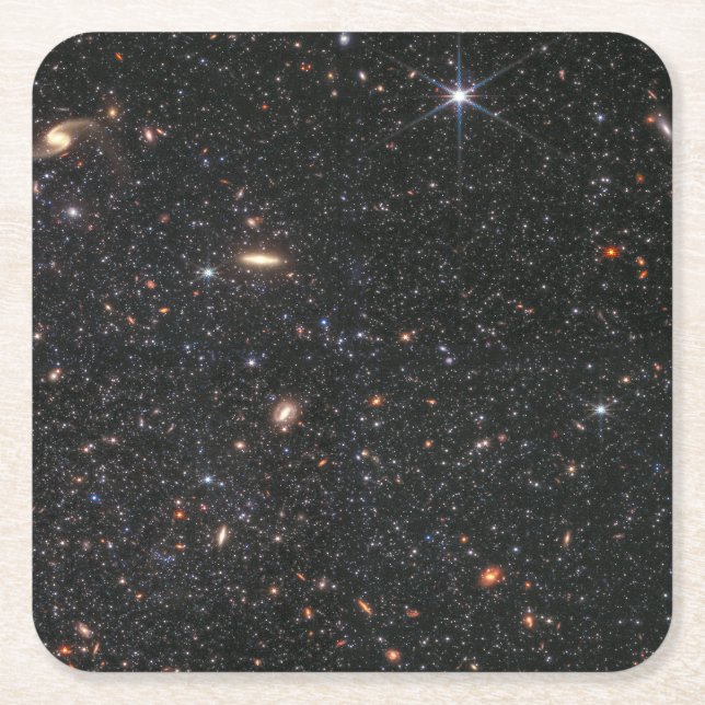 Inside WLM Dwarf Galaxy | NIRCam | JWST Square Paper Coaster (Front)