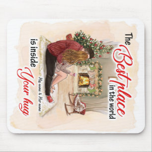 Inside Your Hug Blanket Couple Valentine Gift Mouse Mat
