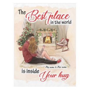 Inside Your Hug Blanket Couple Valentine Gift Tablecloth