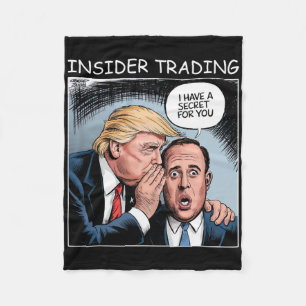 Insider Trading Trump - Funny  Fleece Blanket