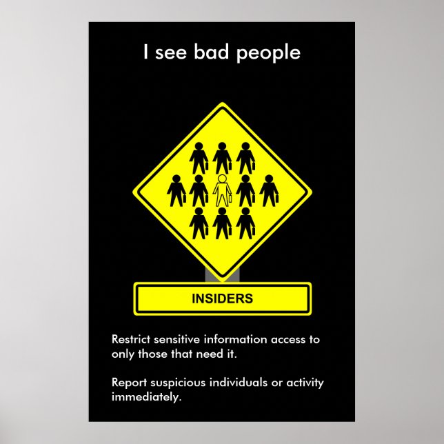Insiders Security Awareness Poster (Front)