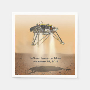 InSight Landing on Mars Napkin
