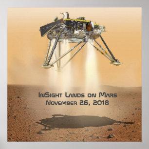 InSight Landing on Mars Poster
