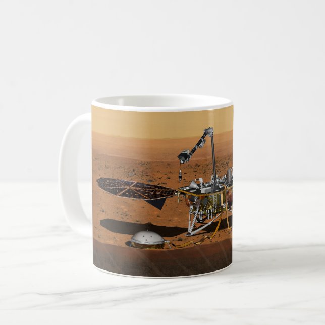 InSight Mars Lander Mission Coffee Mug (Front Left)