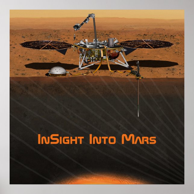 InSight Mars Lander Mission Poster (Front)