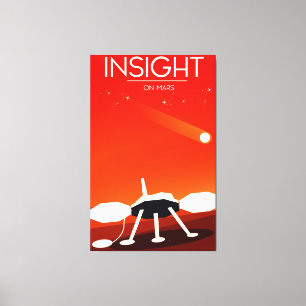 Insight Mars Lander Space Art Canvas Print