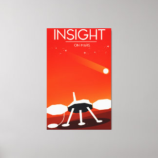 Insight Mars Lander Space Art Canvas Print