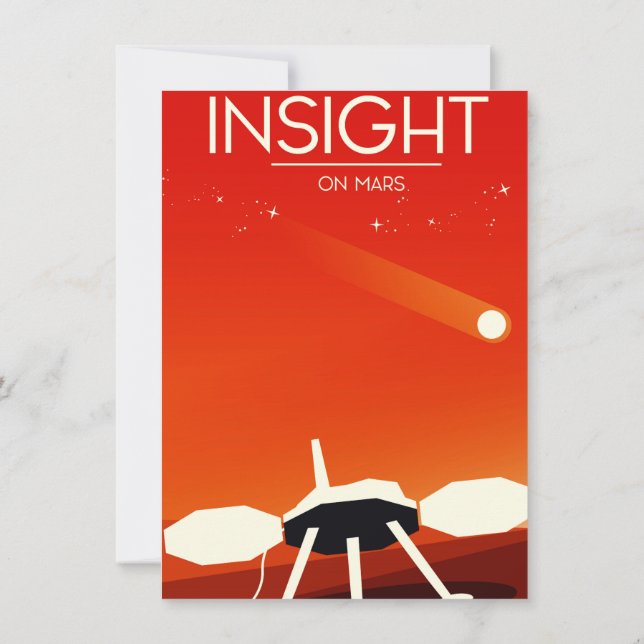 Insight Mars Lander Space Art Invitation (Back)