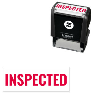 INSPECTED Business Text Template Self-inking Stamp