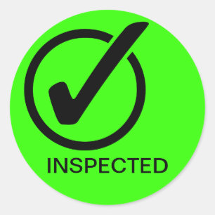 INSPECTED CLASSIC ROUND STICKER