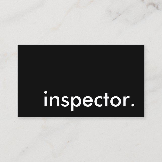 inspector. business card (Front)