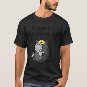 Inspector Pawroit Women's  Detective Cat with Magn T-Shirt
