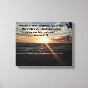 Inspiratinal Canvas - Sunset - Jeremiah 29:11