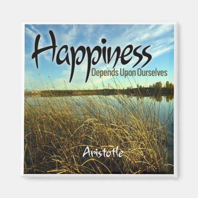 Inspiration -- Aristotle and Happiness Magnet (Front)
