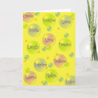 Inspiration Bubbles Card
