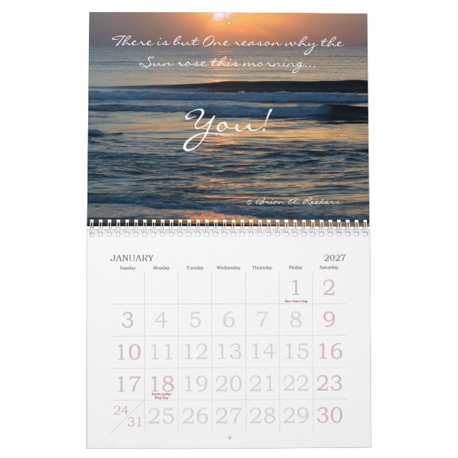 Inspiration! Calendar (Jan 2027)