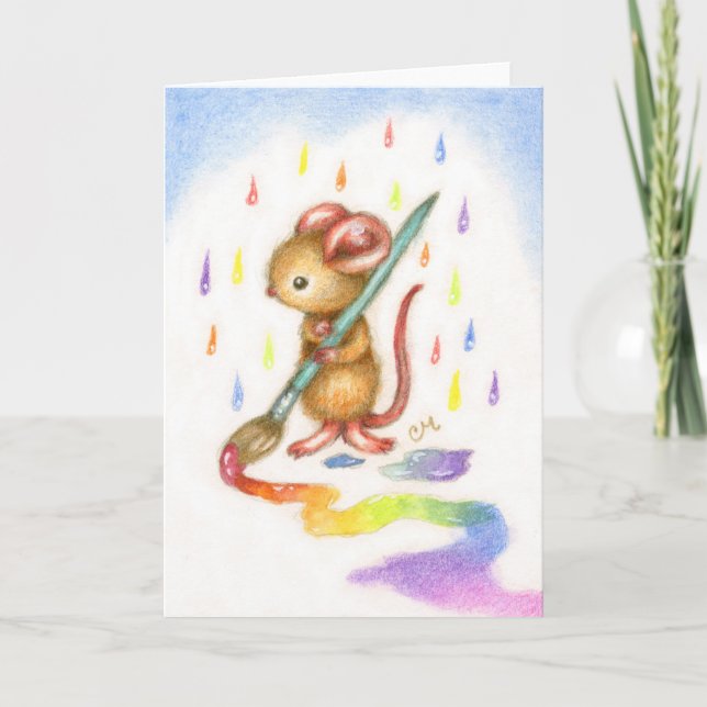 Inspiration - Cute Mouse Art Card (Front)