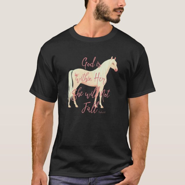 Inspiration Cute Palomino Horse For Girls Teens Ps T-Shirt (Front)