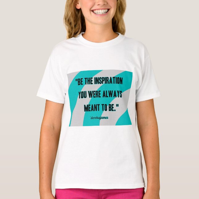 Inspiration Girl's White Basic T Shirt (Front)