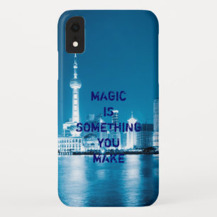 Inspiration hope quote city night background Case- iPhone XR Case