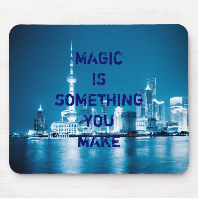 Inspiration hope quote city night background Case- Mouse Mat (Front)