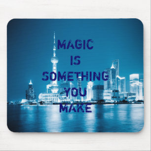 Inspiration hope quote city night mouse mat