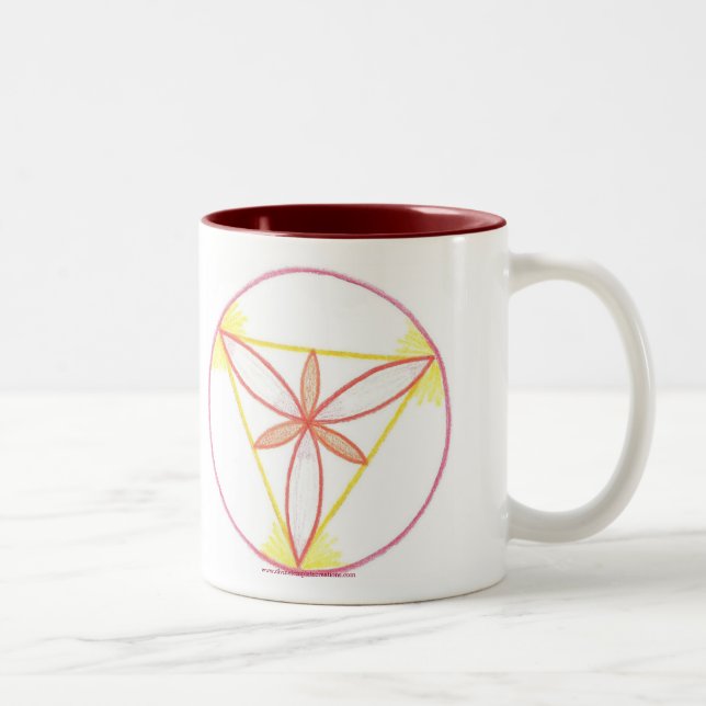 Inspiration Mandala #2 Two-Tone Coffee Mug (Right)