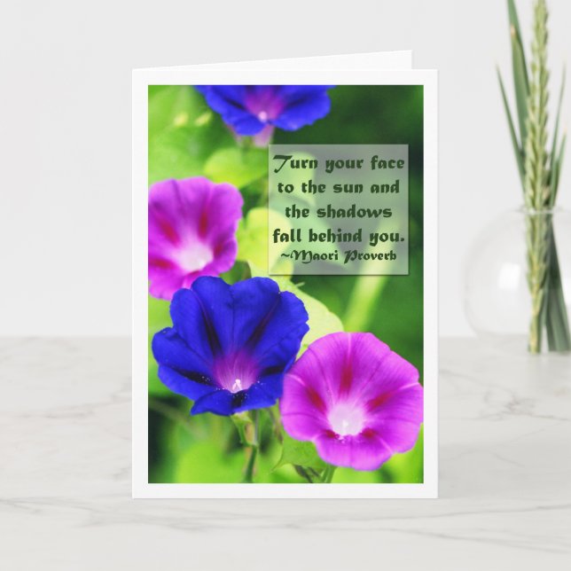 Inspiration - Morning Glories Greeting Card (Front)