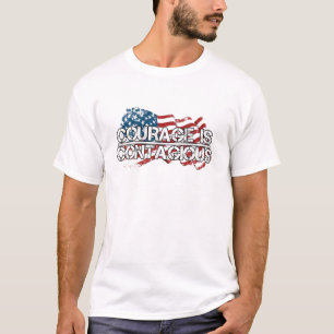 Inspiration Motivation - Courage Is Contagious USA T-Shirt