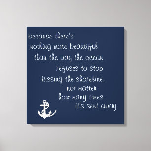 Inspiration Ocean Quote Canvas Print