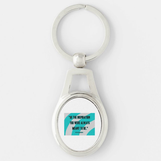 Inspiration Oval Metal Keychain (Front)
