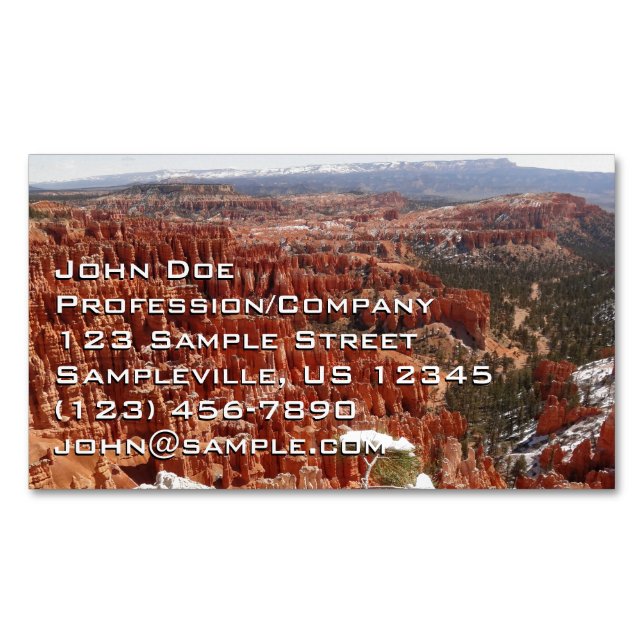 Inspiration Point at Bryce Canyon I Magnetic Business Card (Front)