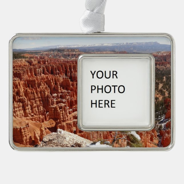 Inspiration Point at Bryce Canyon I Silver Plated Framed Ornament (Front)