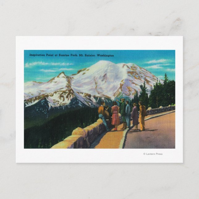 Inspiration Point at Sunrise Park Postcard (Front)