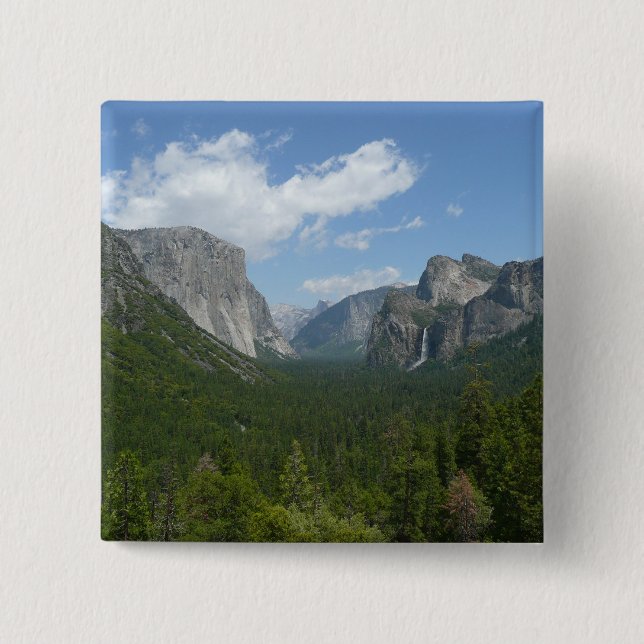 Inspiration Point in Yosemite National Park 15 Cm Square Badge (Front)