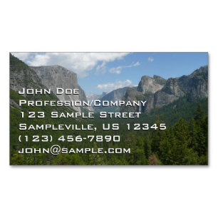 Inspiration Point in Yosemite National Park Magnetic Business Card