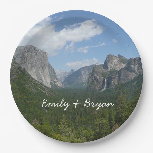 Inspiration Point in Yosemite National Park Paper Plate (Front)