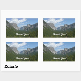 Inspiration Point in Yosemite National Park Rectangular Sticker