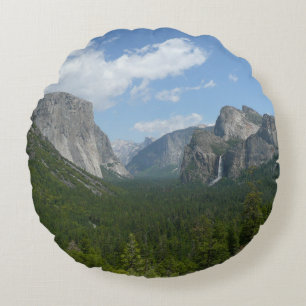 Inspiration Point in Yosemite National Park Round Cushion