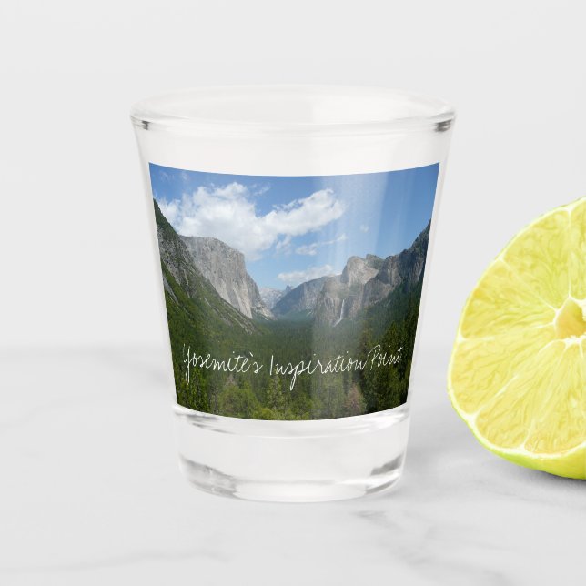 Inspiration Point in Yosemite National Park Shot Glass (Front)