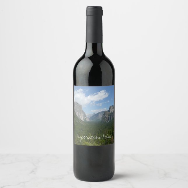 Inspiration Point in Yosemite National Park Wine Label (Front)