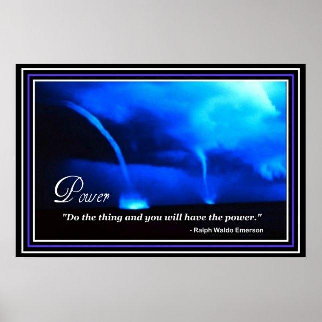 Inspiration Power Vision Emerson Quote Poster (Front)
