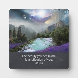 Inspiration Quotation on Beauty from Rumi Plaque