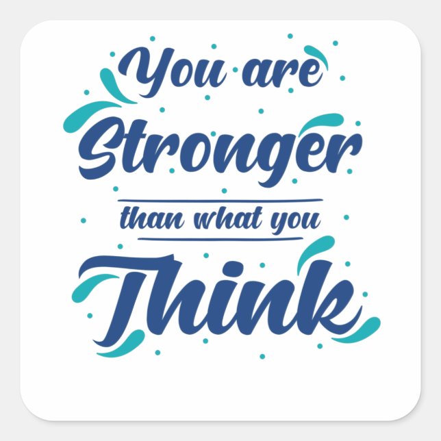 Inspiration Quote Self-value Square Sticker (Front)