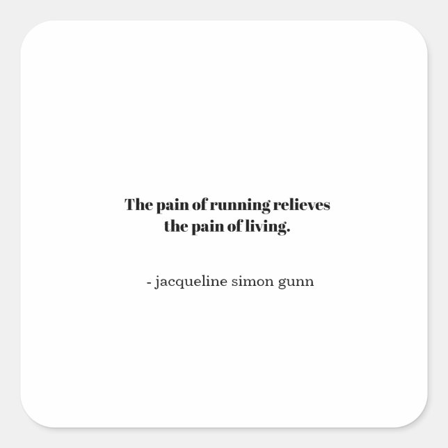 Inspiration runners  square sticker (Front)
