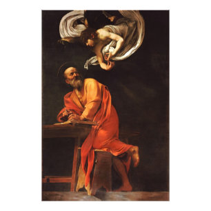 Inspiration Saint Matthew Caravaggio painting art  Photo Print