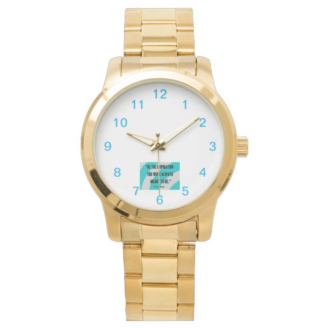 Inspiration Unisex Oversized Gold Bracelet Watch (Front)