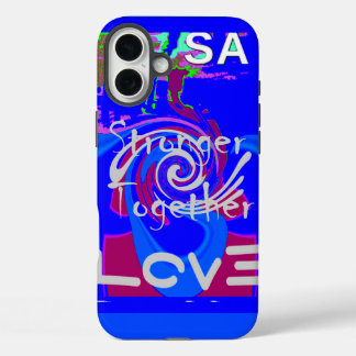 Inspiration USA We Are Stronger Together With Love iPhone 16 Plus Case
